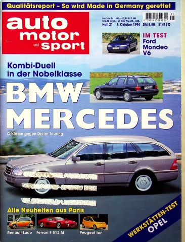 Deckblatt Auto Motor und Sport (21/1994)